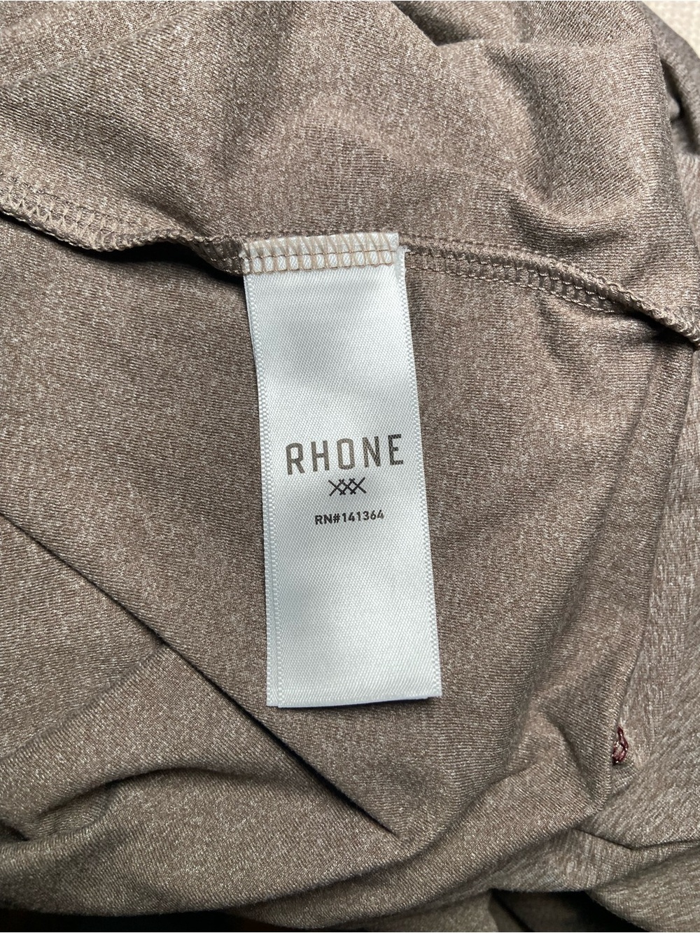Rhone Reign Long Sleeve Performance Outdoor Sports Shirt Mens M Heather Brown - Picture 5 of 6